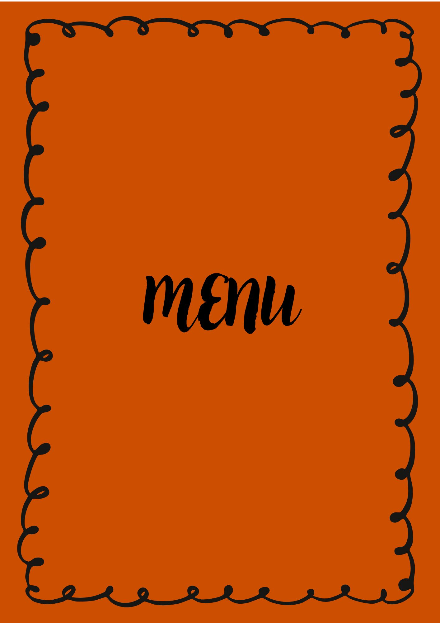 menu cover