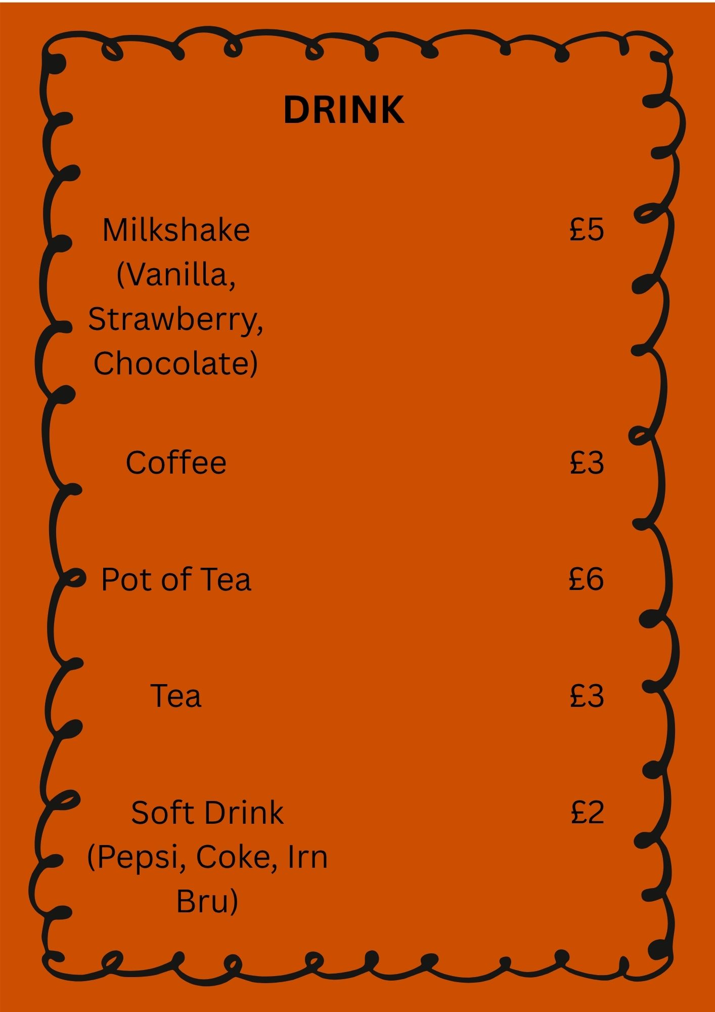 drink menu
